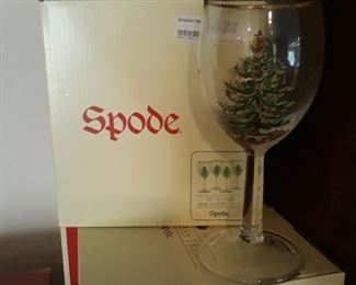 Spode Holiday Wine glasses