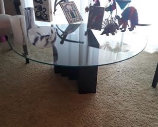 Beveled glass top  42" diameter 