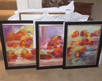 Trio of original art work