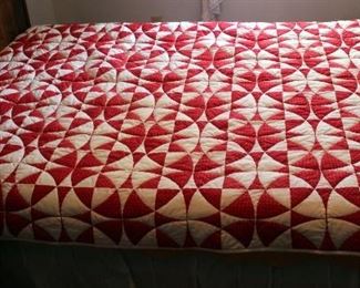 Hand Pieced Hand Stitched, Rob Peter To Pay Paul Quilt, 72" x 99"