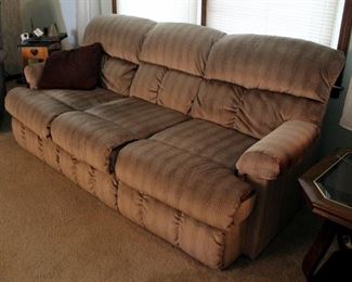 La-Z-Boy Upholstered Three Cushioned Sofa, 36" x 84" x 38"