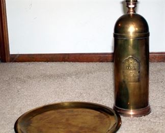 Brass Chamberland-Pasteur Germ Proof Filter Housing 99709, 15.5in Tall, With Brass 12in Tray