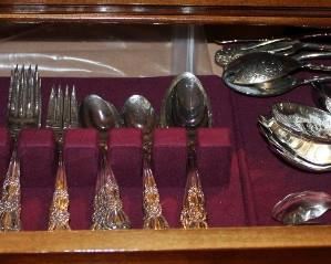 Rogers Bros 1847 IS Silver Plate Flatware Set, Total Qty 44 Pieces, And FR Rogers Serving Utensils