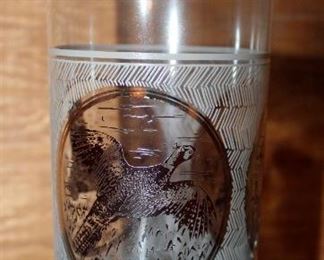 Printed Glass Game Bird Drinking Glasses, Set of 12