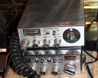Cobra 21 And Cobra 25 CB Radios, With Antennas, And Escort Radar Detector, With Manual And Carrying Case