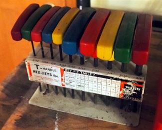T Handled Hex Keys/Allen Wrenches, Qty 2 Sets