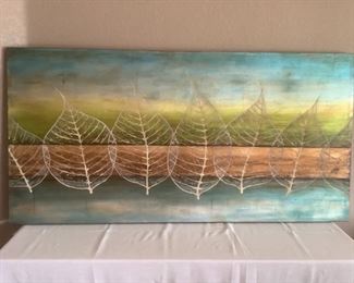 Canvas Leaf Painting