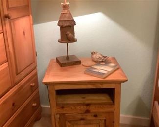 Nightstand and Lamp