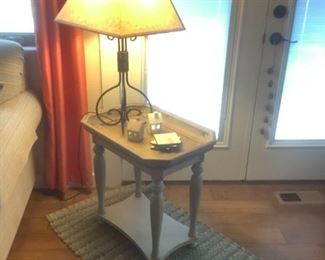 Pier 1 Imports End Table, Lamp, Rug