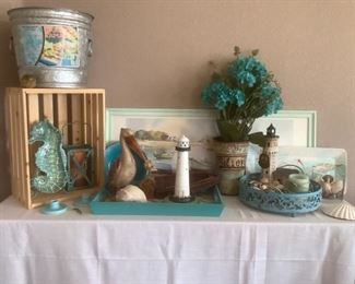 Teal Beach Decor