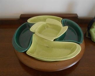 This is mint!  Ceramic 40s-50s lazy susan