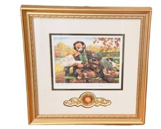 Emmett Kelly Signed Print Signed and Numbered