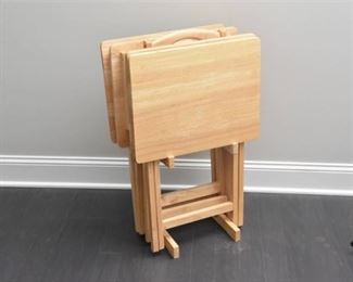 Wooden Dinner Trays With Stand