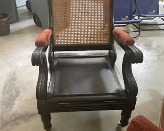  Anglo-Indian Ebony Chair UK c1830.  Recliner