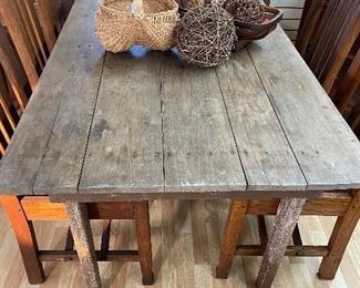 Antique farm table 