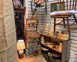 Collection of antique children’s chairs 