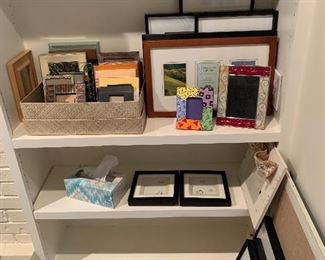 Various picture frames in different sizes.