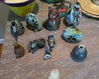 Various small pottery objects.