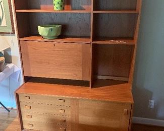 Mid Century armoire with lock.
