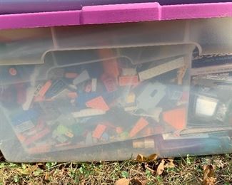 Tote full of Legos