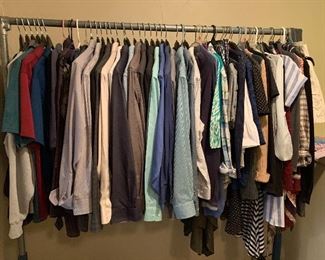 Women’s clothing size for a size 10, men’s clothing size large to extra-large