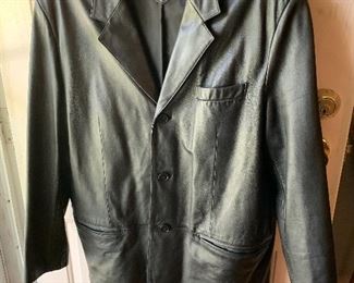 Jones New York size 44 regular leather sport coat