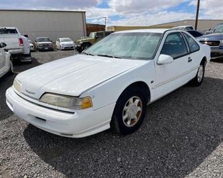 350 1993 Ford Thunderbird Year: 1993 Make: Ford Model: Thunderbird Vehicle Type: Passenger Car Mileage: 126391 Plate: 3cmg173 Body Type: 2 Door Coupe Trim Level: LX Drive Line: RWD Engine Type: V8, 5.0L Fuel Type: Gasoline Horsepower: Transmission: VIN #: 1fapp62t4ph139750 Doc Fee: $70 Smog: $60 Estimate DMV Registration Fee: $882 Features and Notes: Sold on Application for Duplicate Title Gordon Shulda Estate Reg: $882