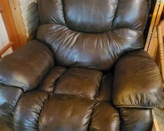 faux leather recliner