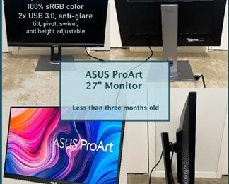 Barely used ASUS ProArt monitor.