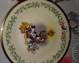 Lenox  christmas mickey plates