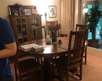 Original Arts & Crafts Stickley Dining Room Table and chairs