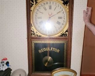 Antique clocks and scale