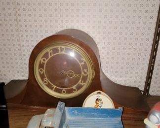 Is antique metal truck and mantel clock