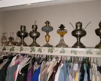 Antique oil lamps