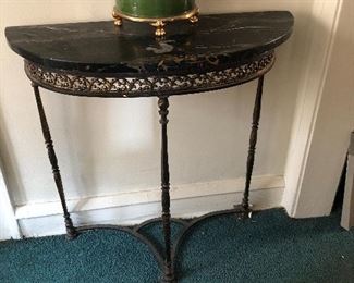 Charming Marble Half Moon Table with marble top