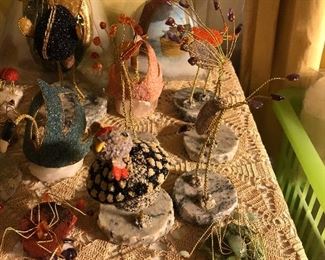 Hand Made Decorative Lady Bugs, Flamingos, Turtles & More