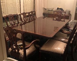 Dining Table with eight chairs