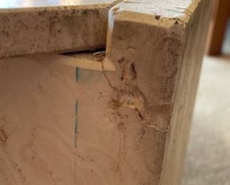 Italian Contemporary Solid Travertine Coffee Table 15.5x41x41in HxWxD