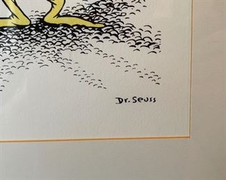 Dr Seuss Star Belly Friends Limited Edition Serigraph Lithograph 1500 Arabic Edition Frame: 24x20.75in Image 15x11in HxWxD