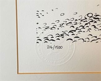 Dr Seuss Star Belly Friends Limited Edition Serigraph Lithograph 1500 Arabic Edition Frame: 24x20.75in Image 15x11in HxWxD