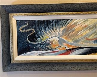 Dr Seuss Alley Cat for a Long Alley Canvas Limited Edition Serigraph Lithograph 850 Arabic Edition Frame; 17.25x51.25 Art: 9.5x43.5 HxWxD