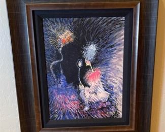 Dr Seuss Gosh! Do I Look As Old As All That! Canvas Limited Edition Serigraph Lithograph 850 Arabic Edition Frame: 24.5x20.75. Art: 16x11.5in HxWxD