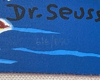 Dr Seuss Plethora of Fish Canvas Limited Edition Serigraph Lithograph 616/850 Arabic Edition Frame: 32x40. Art: 23.5x35.5in HxWxD