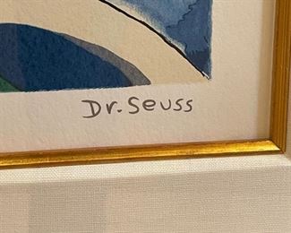 Dr Seuss Relaxed In Spite Of It Limited Edition Serigraph Lithograph 850 Arabic Edition Frame: 37x56in Art: 26x44.75in HxWxD