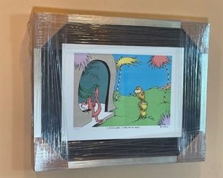 Dr Seuss I Am The Lorax. I Speak For Trees Limited Edition Serigraph Lithograph 2500 Frame: 17x21. Art: 11x15in HxWxD