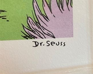 Dr Seuss I Am The Lorax. I Speak For Trees Limited Edition Serigraph Lithograph 2500 Frame: 17x21. Art: 11x15in HxWxD