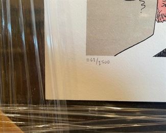 Dr Seuss I Am The Lorax. I Speak For Trees Limited Edition Serigraph Lithograph 2500 Frame: 17x21. Art: 11x15in HxWxD