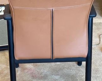 Commercial Leather & Steel Office Armchair 33 x 22.5 x 23 HxWxD
