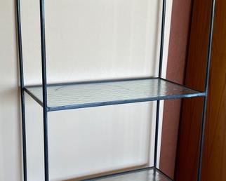 Iron & Glass 4 Tier Etagere 62 x 25.5 x 13 HxWxD