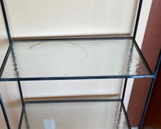 Iron & Glass 4 Tier Etagere 62 x 25.5 x 13 HxWxD